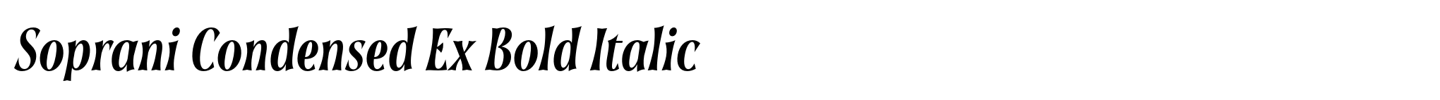 Soprani Condensed Ex Bold Italic image